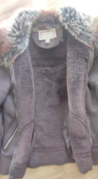 Chaqueta marrón ante sintético