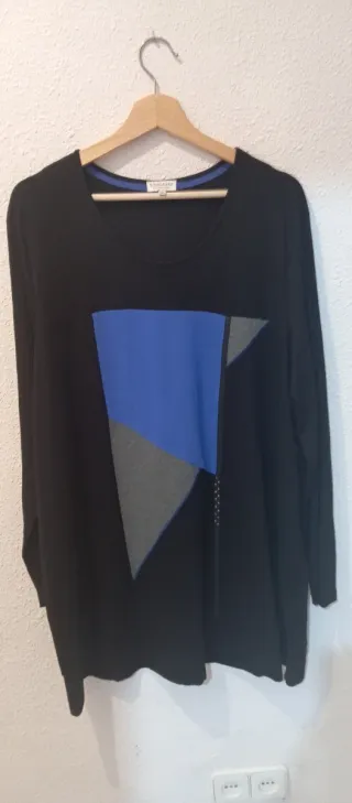 Vestido Gina Laura Negro y Azul  y leggins