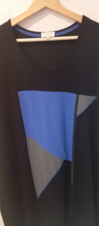 Vestido Gina Laura Negro y Azul  y leggins