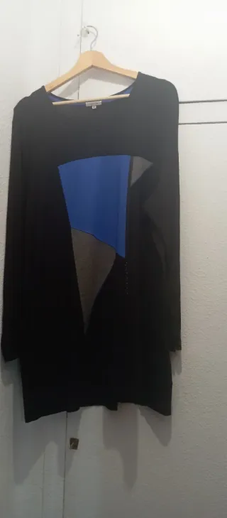 Vestido Gina Laura Negro y Azul  y leggins