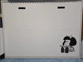 Cama Matrimonio Abatible Blanca