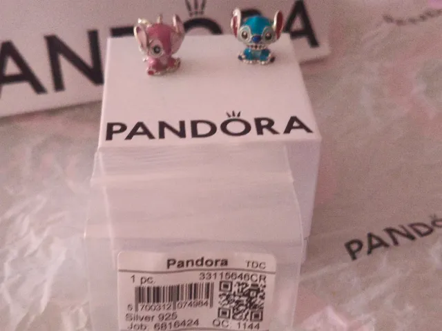Pack Charms Lilo Stitch Rosa y Azul Plata 925