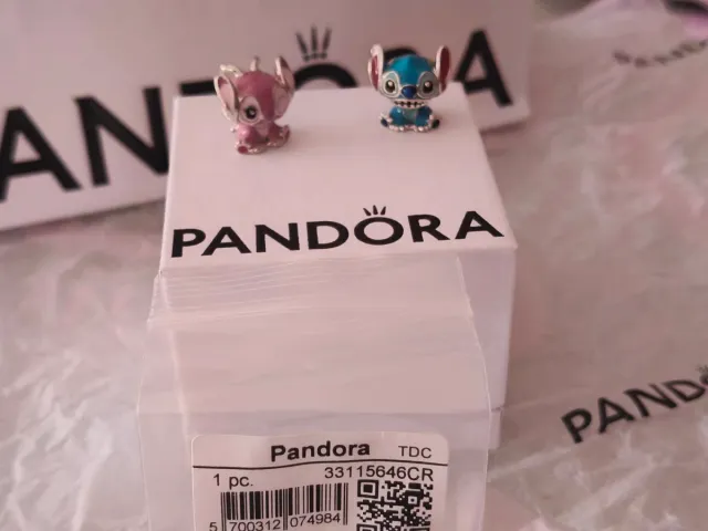 Pack Charms Lilo Stitch Rosa y Azul Plata 925