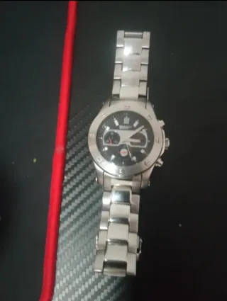 Reloj Renault Sport Original Plata Negro