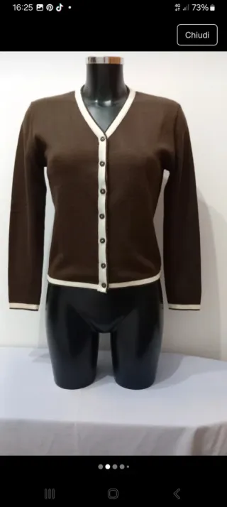 Giacca cardigan donna marrone