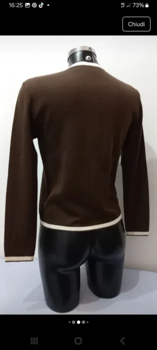 Giacca cardigan donna marrone