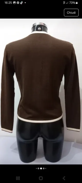 Giacca cardigan donna marrone