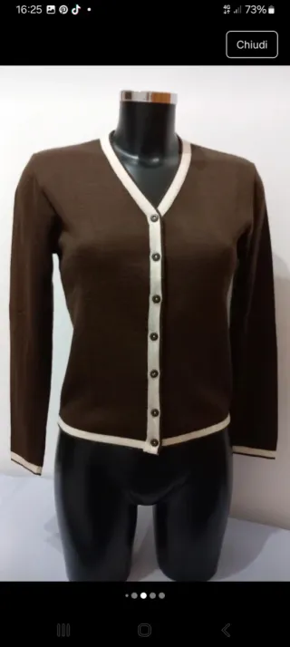 Giacca cardigan donna marrone