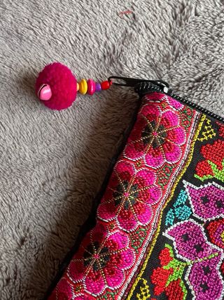 Bolsita monedero étnico flores tribal