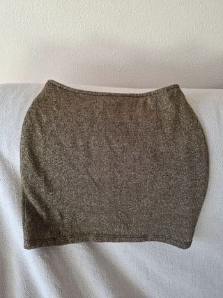 Minifalda fiesta dorada