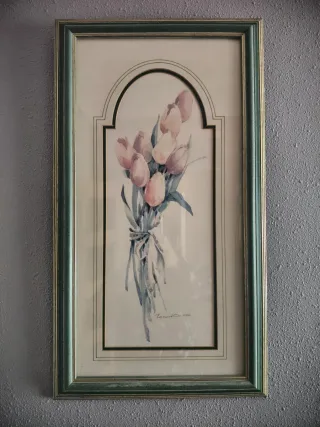 Dos cuadros de tulipanes se venden juntos