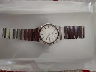 Orologio Seiko Vintage Unisex Argento Bianco