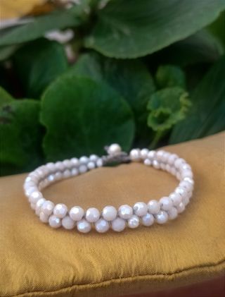 Pulsera con cuentas  de cristal