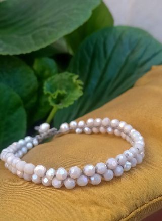 Pulsera con cuentas  de cristal