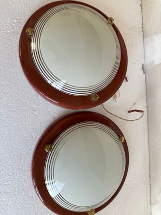 Lámpara techo cristal y plástico