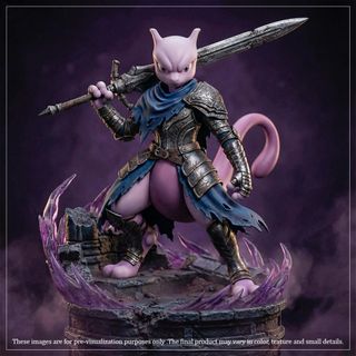 Figura Mewtwo x Artorias - Impresión 3D resina