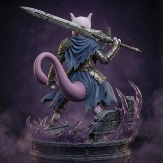 Figura Mewtwo x Artorias - Impresión 3D resina