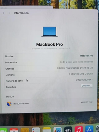 MacBook Pro Gris 256GB 8GB RAM i5