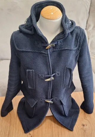 Abrigo paño azul mujer