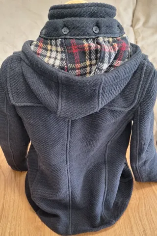 Abrigo paño azul mujer