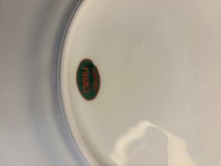 12 Piatti Antichi Limoges Pesci Porcellana