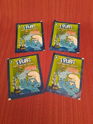 4 Bustine Puffi Girotondo nel Mondo