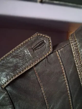 Chaqueta de cuero Trucco Marrón