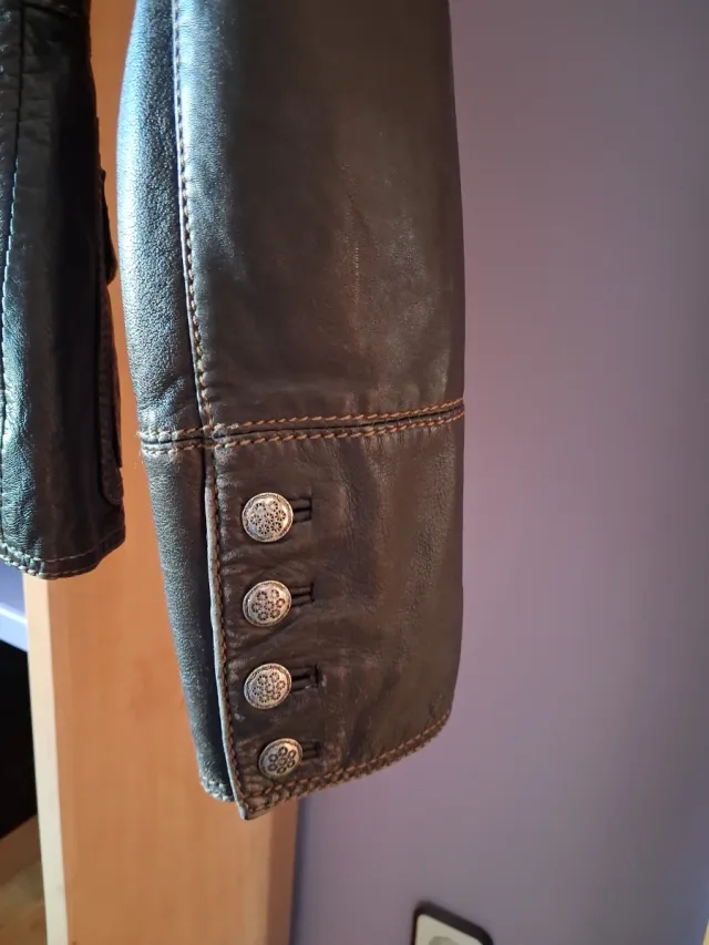 Chaqueta de cuero Trucco Marrón