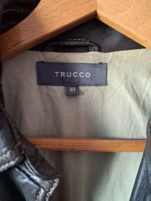 Chaqueta de cuero Trucco Marrón