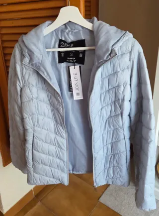 Parka Stradivarius Azul Talla L