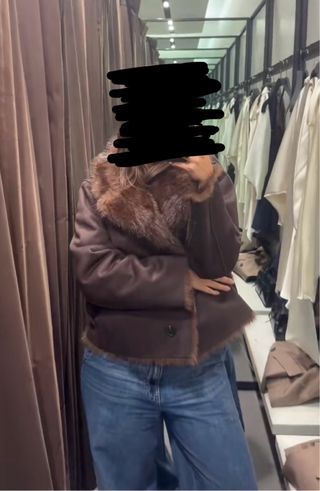 Abrigo reversible Zara marrón