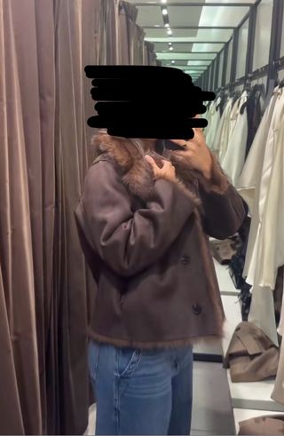 Abrigo reversible Zara marrón