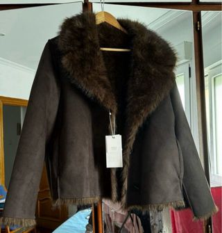 Abrigo reversible Zara marrón