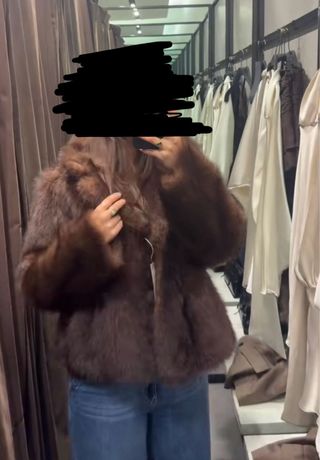 Abrigo reversible Zara marrón