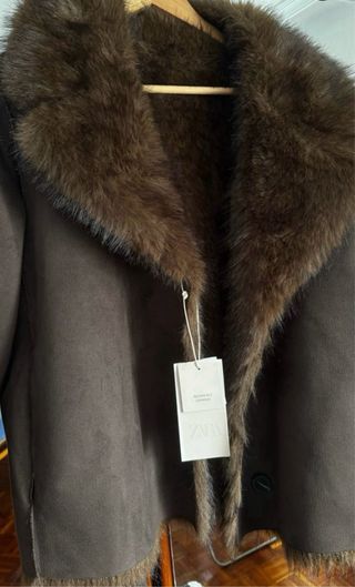 Abrigo reversible Zara marrón