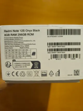 Movil Xiaomi redmi note 12S