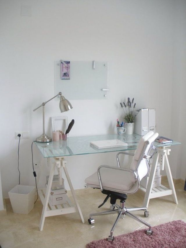 Scrivania Ikea in Cristallo e Legno