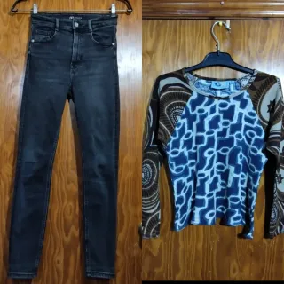 Pantalon Zara y camiseta Creem 2x5€