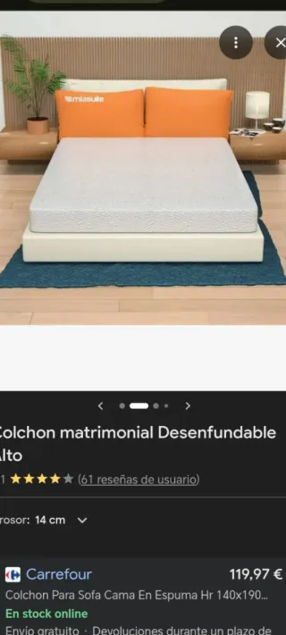 Materasso Miasute in Schiuma Fredda 14cm 140x190