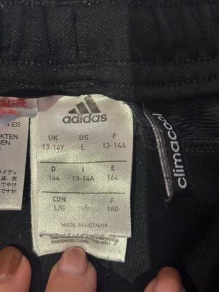 Pantaloni Adidas neri Climacool 13/14 anni