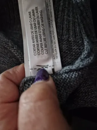 Jersey de rombos gris y blanco