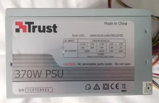 Fuente Alimentación de ordenador PC 370W Trust PSU