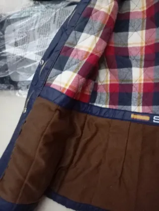 Chaqueta Spagnolo Talla 46 S Azul Marrón acolchada