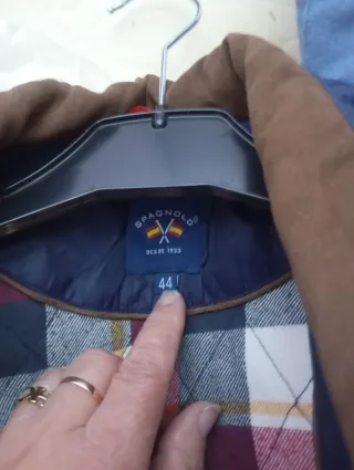Chaqueta Spagnolo Talla 46 S Azul Marrón acolchada