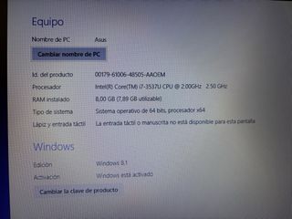 Portátil Asus F550C Plata