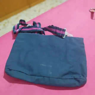 Borsa blu e rosa