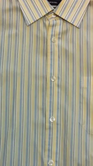 Camisa Cortefiel Rayas finas Azules y Amarillas