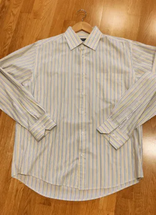 Camisa Cortefiel Rayas finas Azules y Amarillas