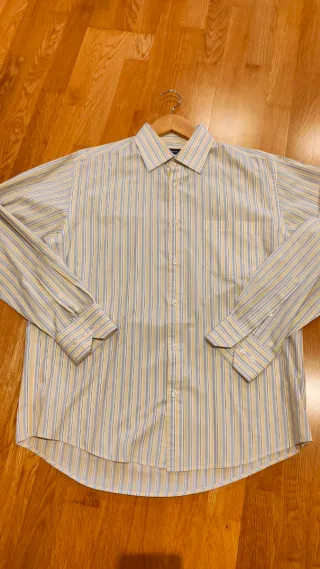 Camisa Cortefiel Rayas finas Azules y Amarillas