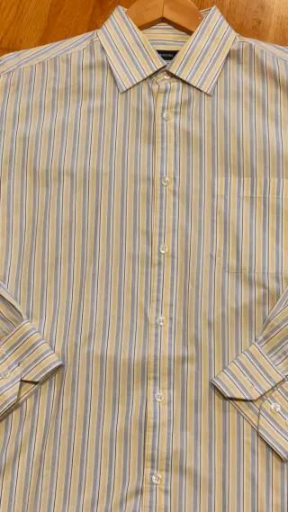 Camisa Cortefiel Rayas finas Azules y Amarillas